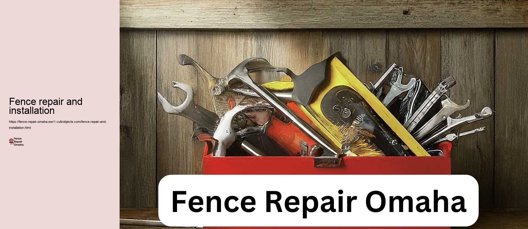 Fence repair and installation