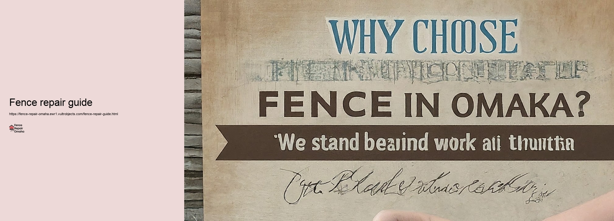 Customer Success Stories: Fence Repairing in Omaha