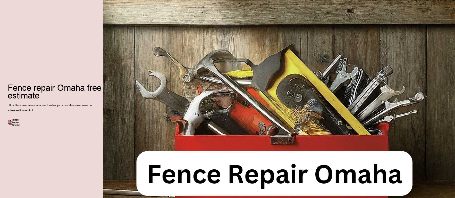 Fence repair Omaha free estimate