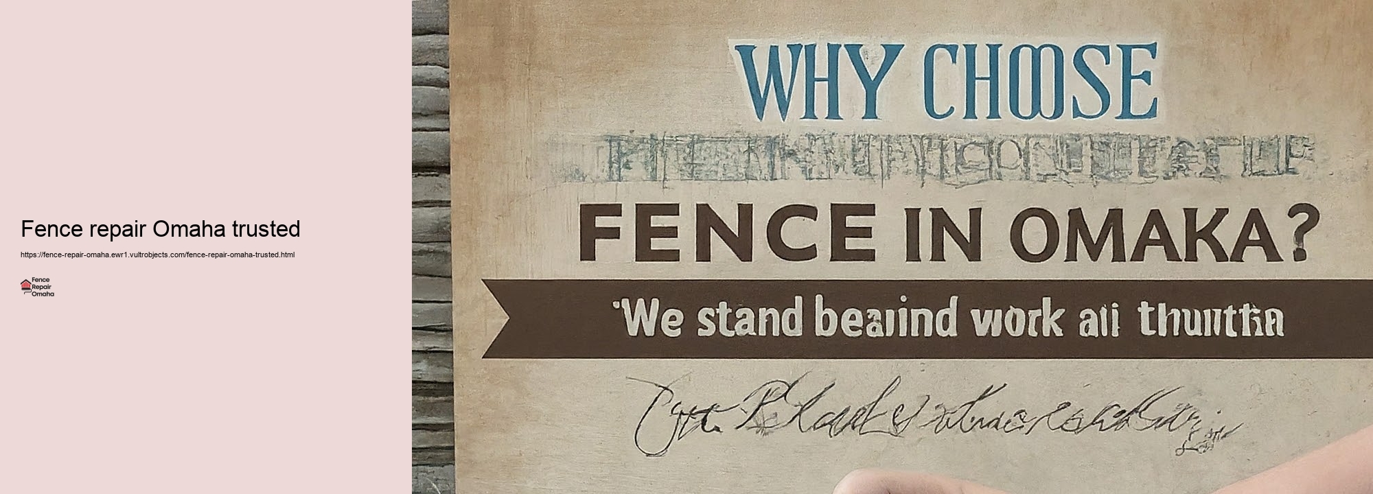 Consumer Success Stories: Safe and secure fencing Repair in Omaha